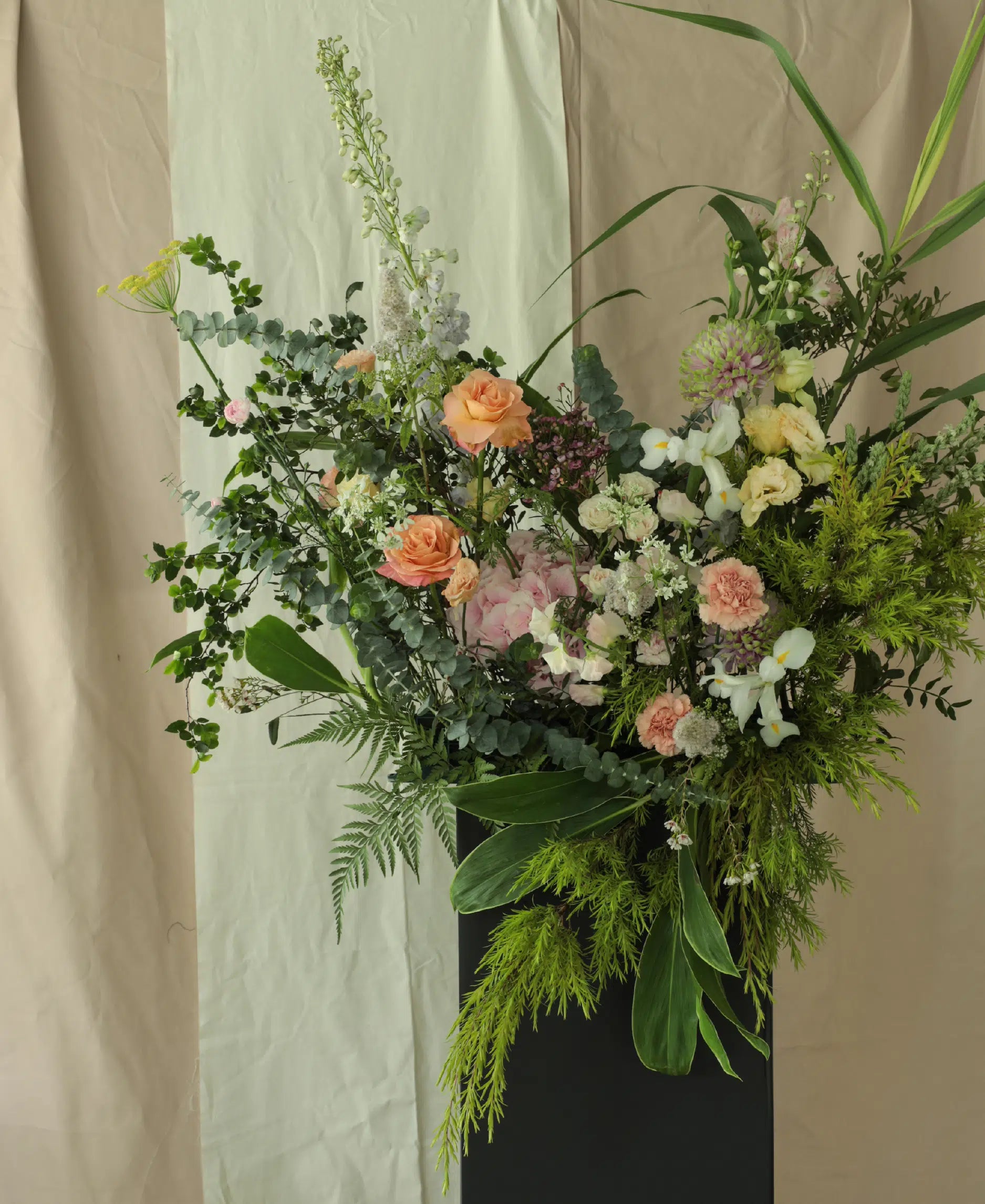 Peaches and Pastels Floral Stand