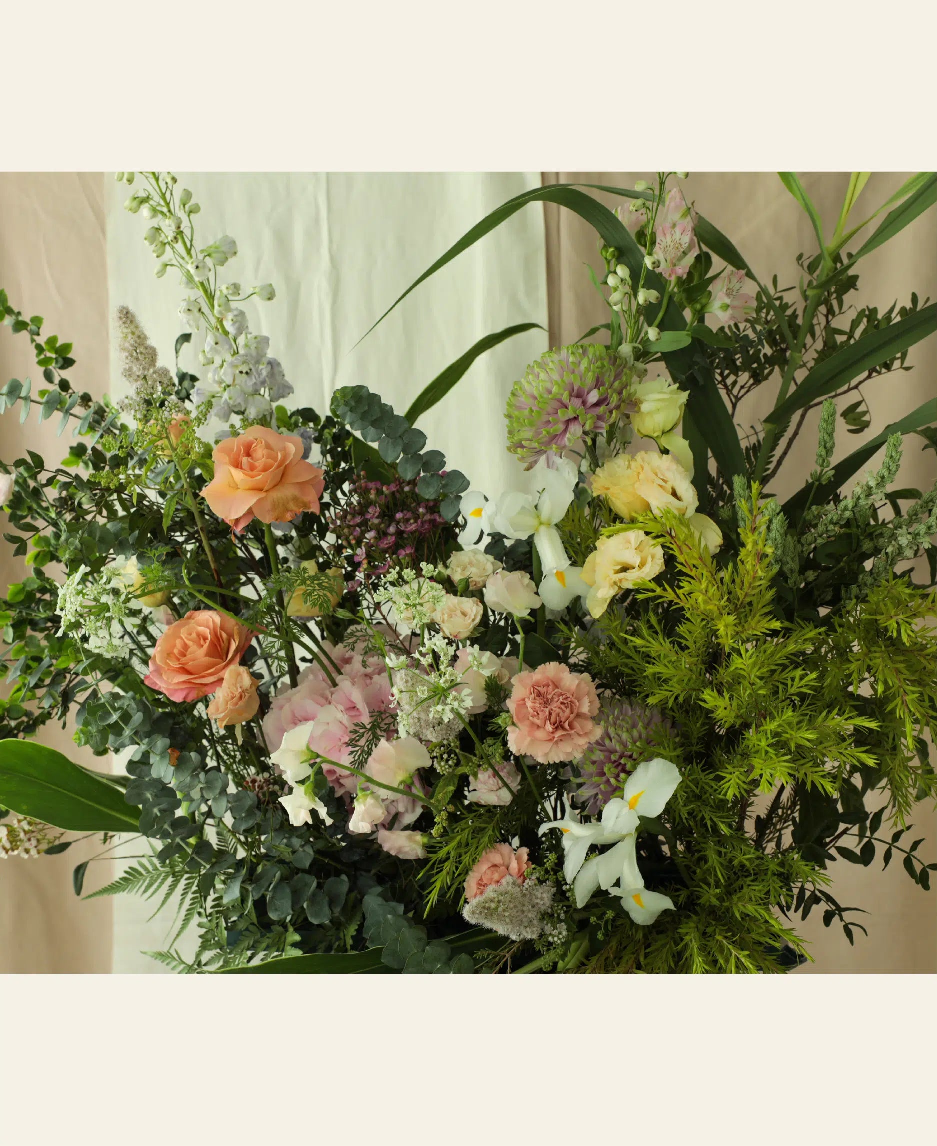 Peaches and Pastels Floral Stand