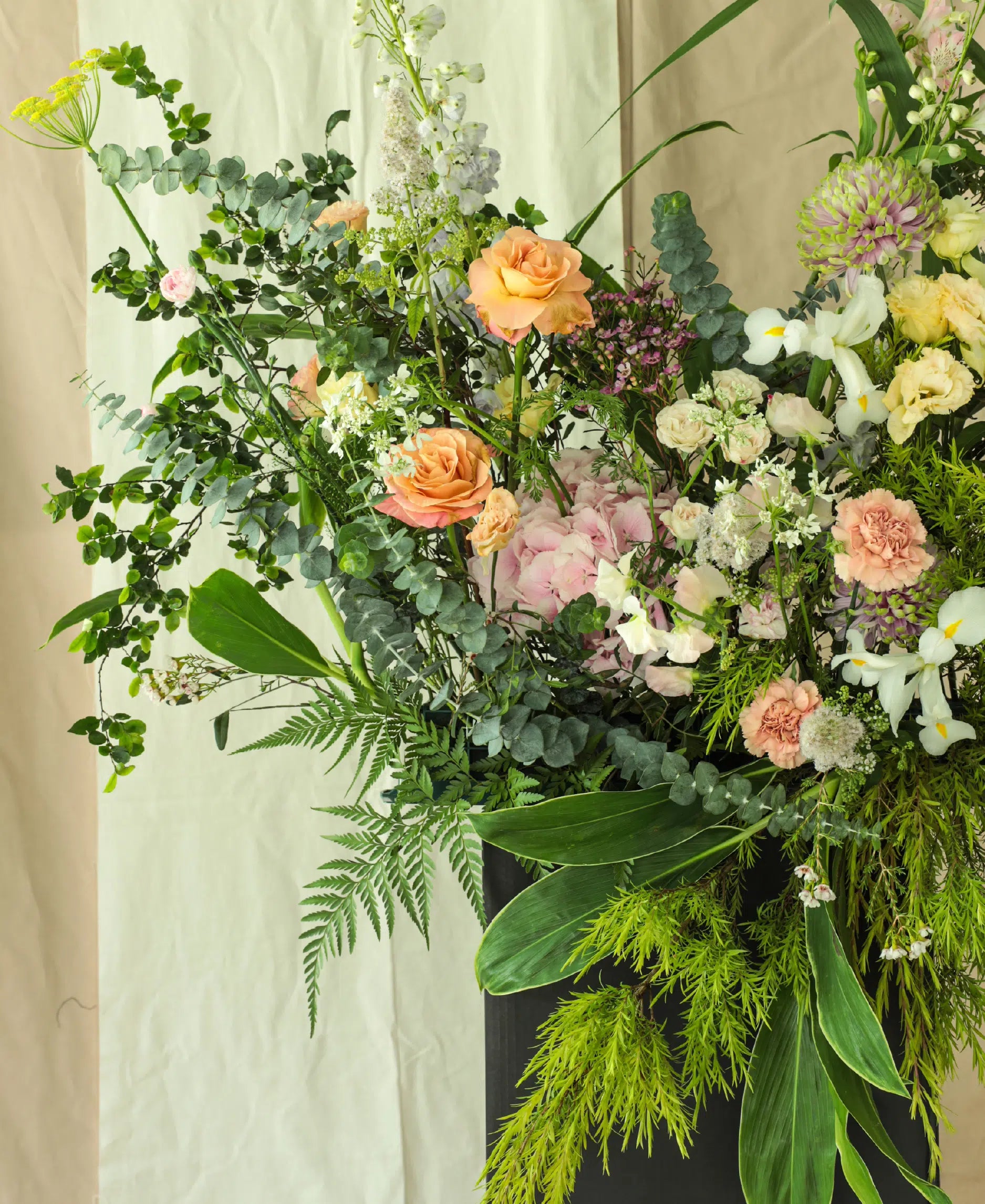 Peaches and Pastels Floral Stand