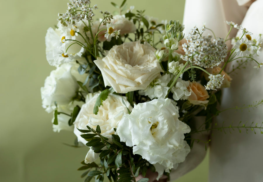 Close-up of Bridal Bouquet in Sissinghurst White