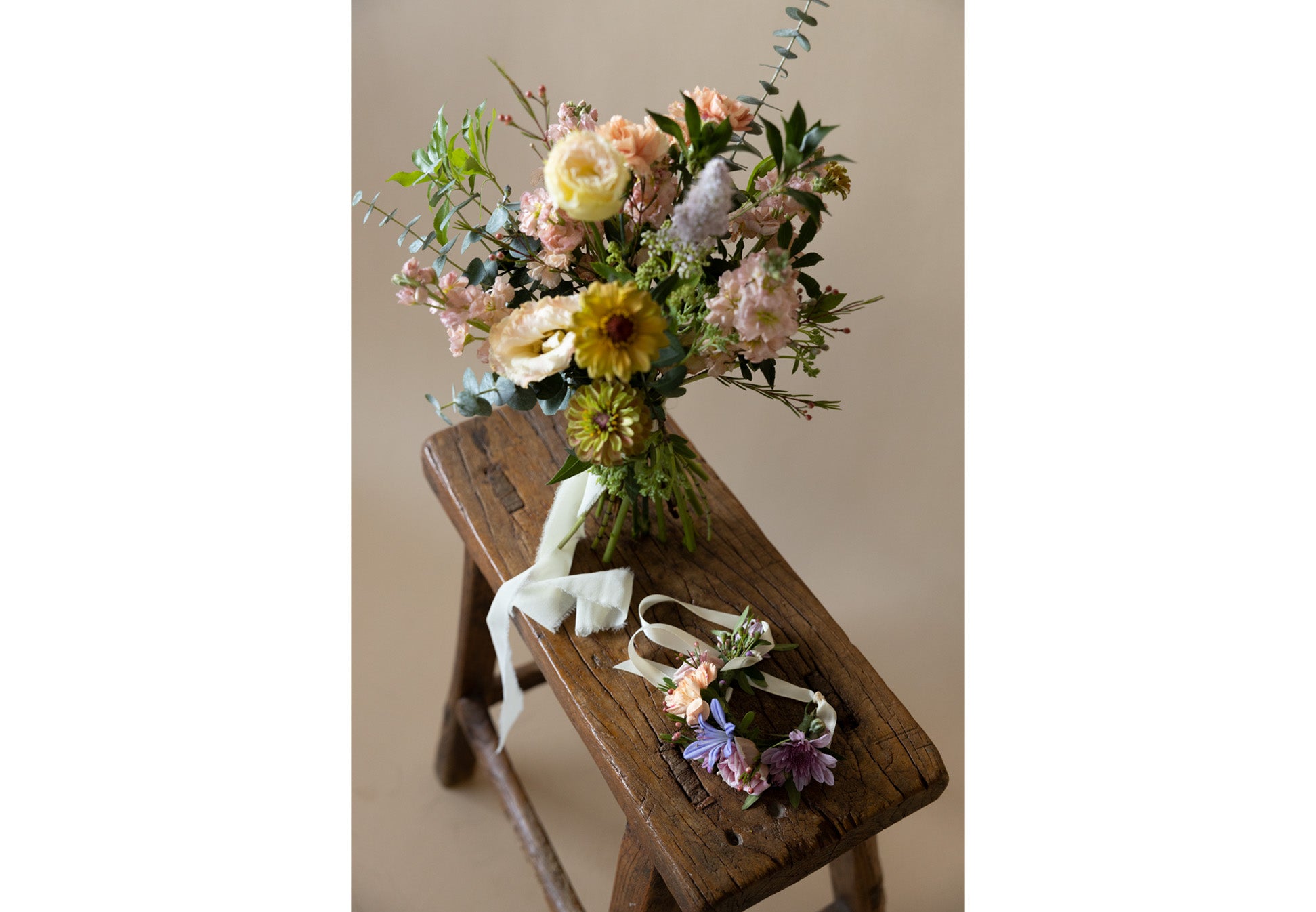 Wrist Corsages in Great Dixter Pastels Singapore
