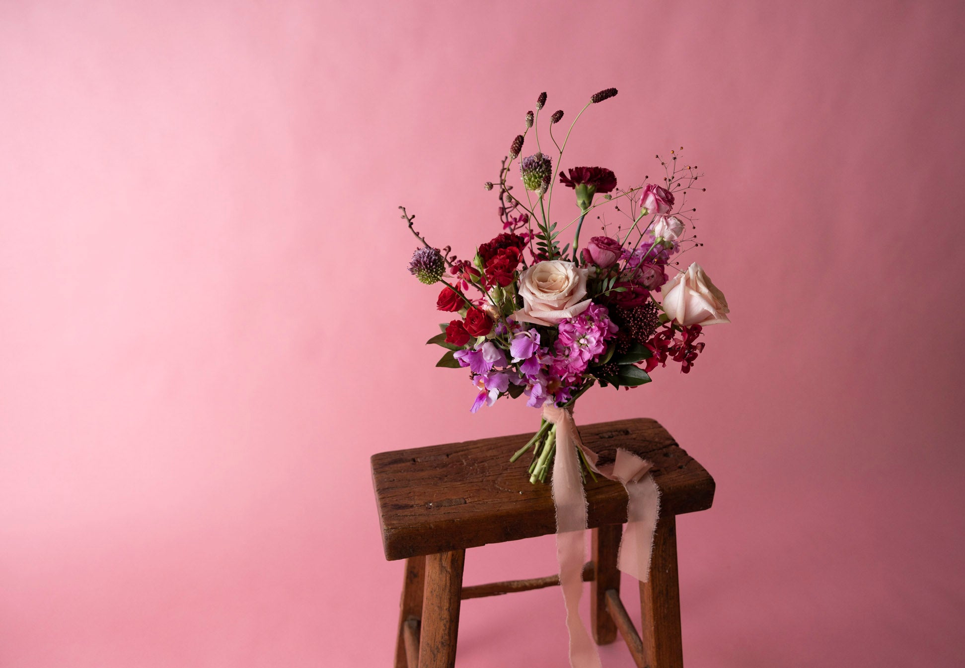Bridal Bouquet in Hampton Court Reds