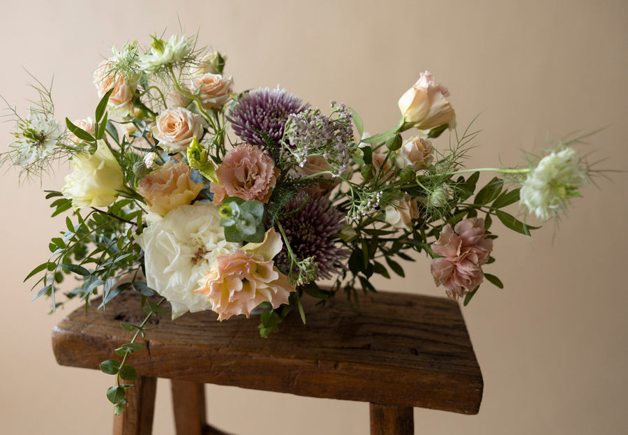 Low Table Centrepiece in Great Dixter Pastel