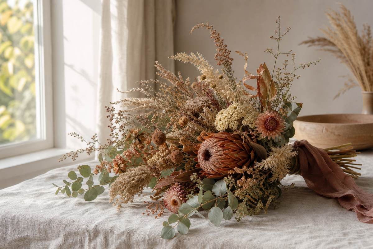 Dried flowers that last long after the moment passes