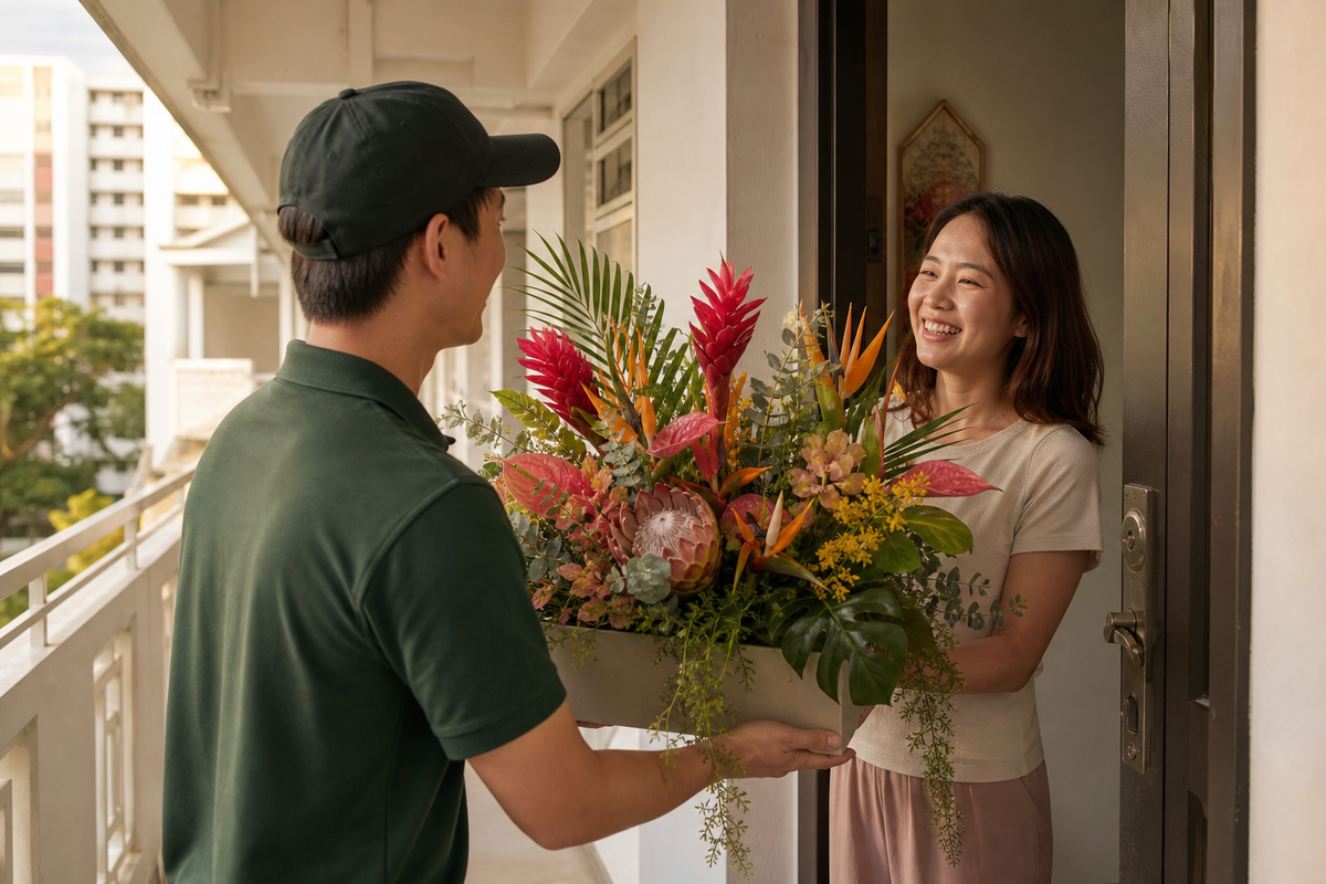 Fresh flowers delivered to your door, island-wide