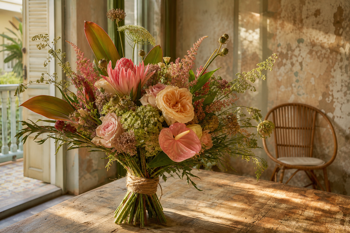 Hand-tied bouquets designed to feel genuinely alive
