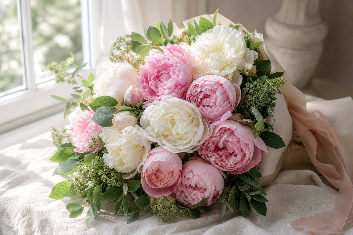 Fresh peonies, delivered to someone worth the gesture