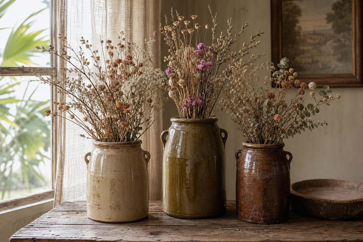 Pickle vases that hold flowers the way they were meant to be held