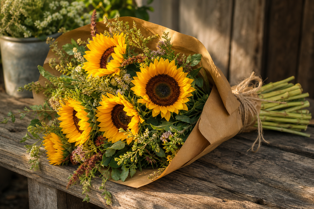 Sunflower bouquets bright enough to say it without words