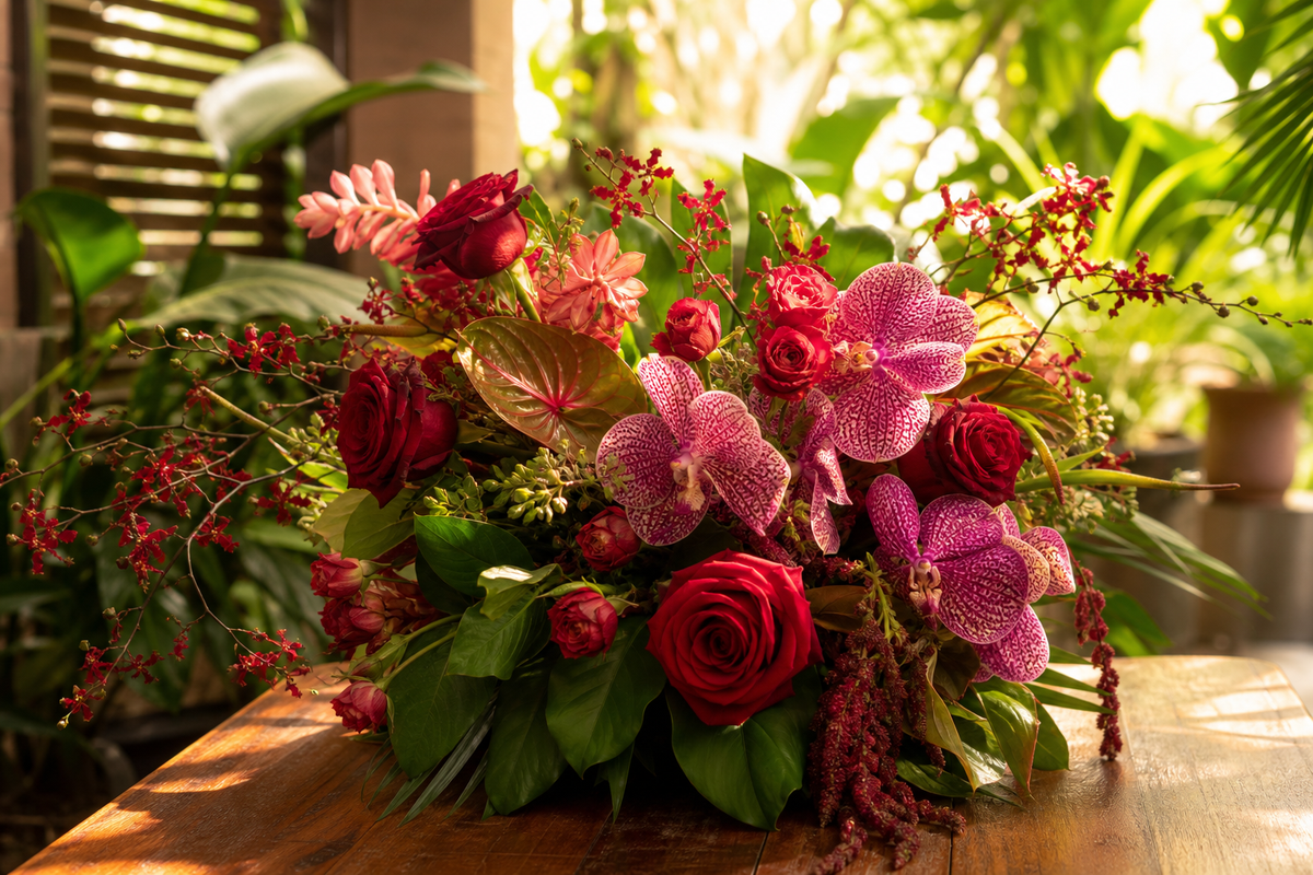 Romantic bouquets chosen well for Valentine's Day in Singapore