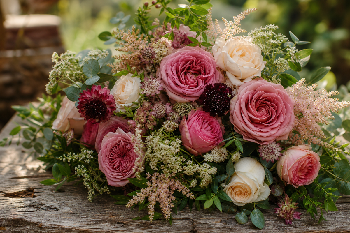 Rose bouquets arranged for Valentine's Day, delivered to their door
