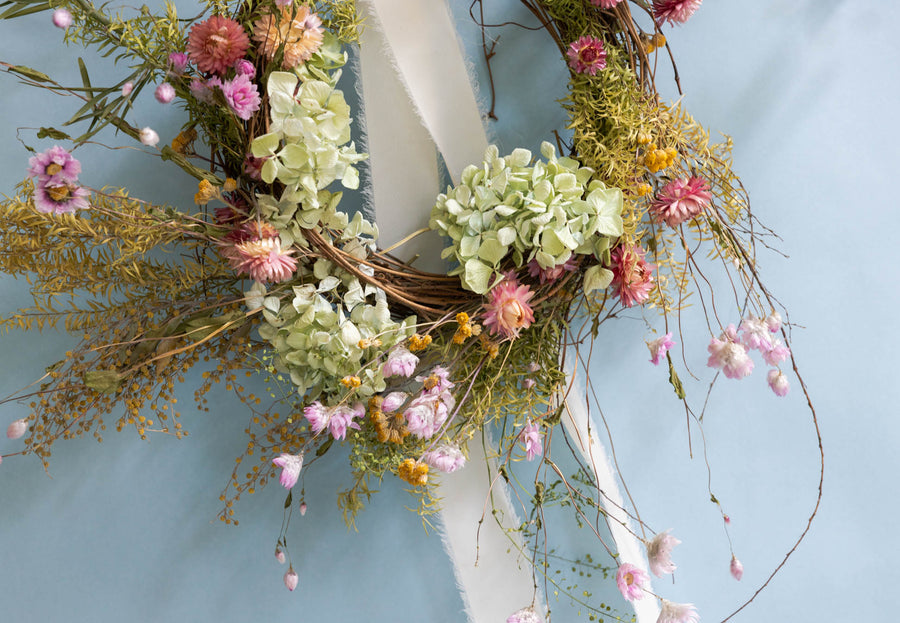 Spring Wreath | Spring Flower Arrangement in Singapore by Charlotte Puxley Flowers