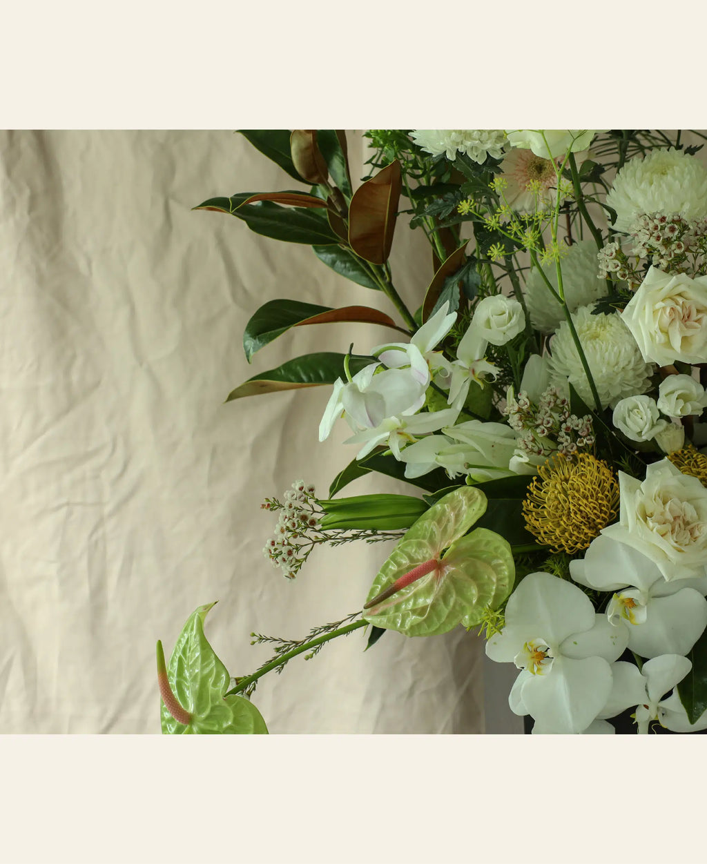 Whites and Greens Floral Stand