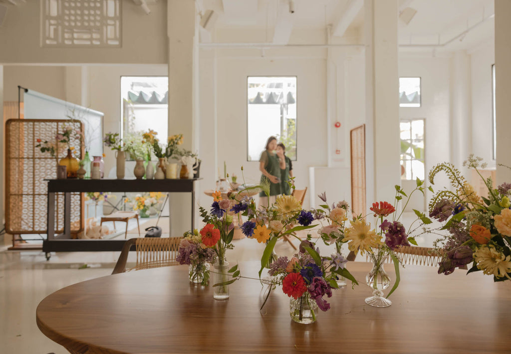 Learn how to work with flowers with Charlotte Puxley Flowers, a set up of a private flower workshop in singapore