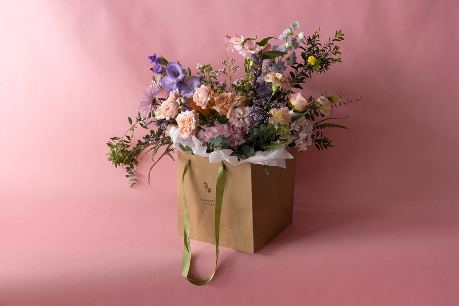Peaches and Pastels | Daily Florals in Paper Bag