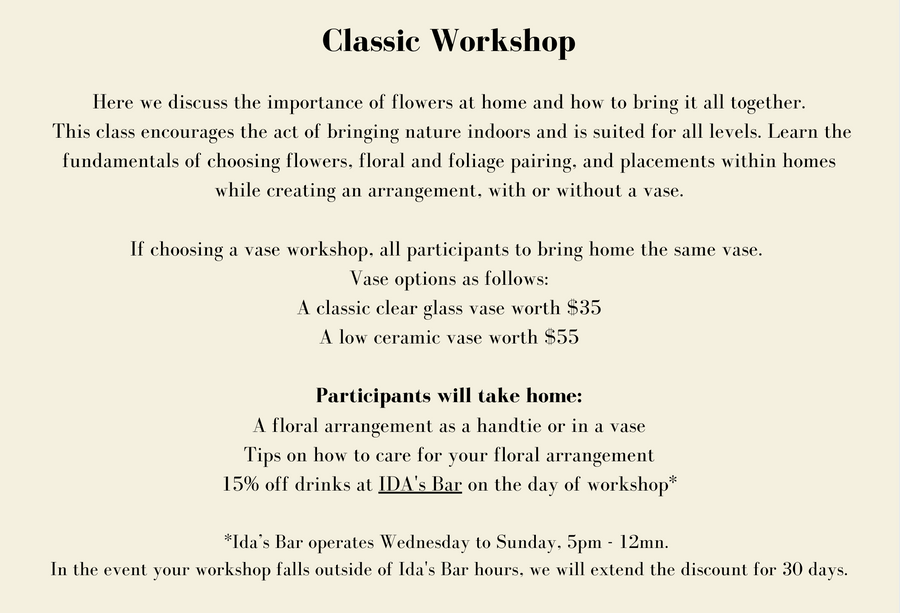 Private Classic Workshop