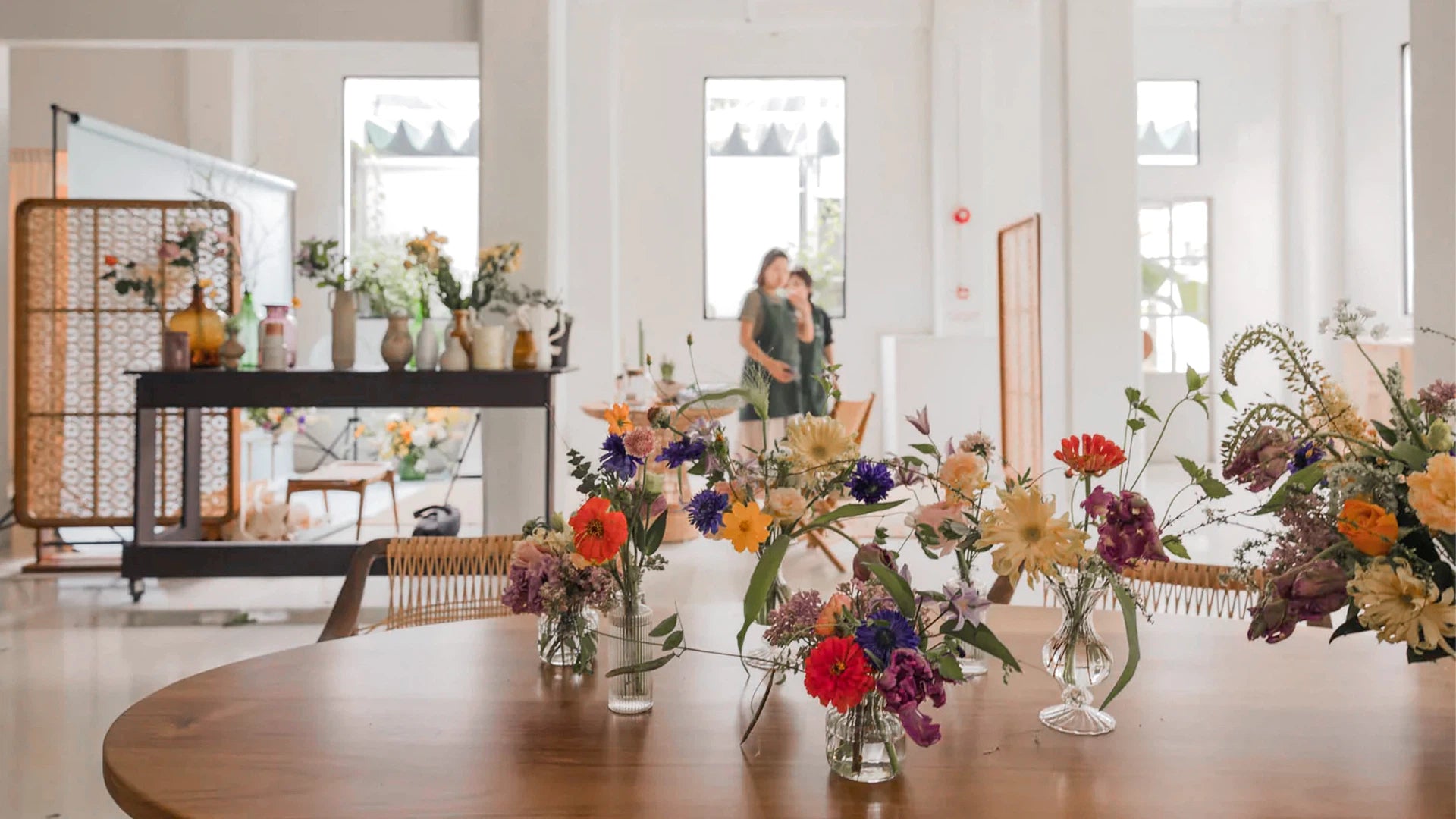 Monthly floral workshops by Charlotte Puxley Flowers featuring seasonal blooms, with private workshops available for corporate events, celebrations, and groups.