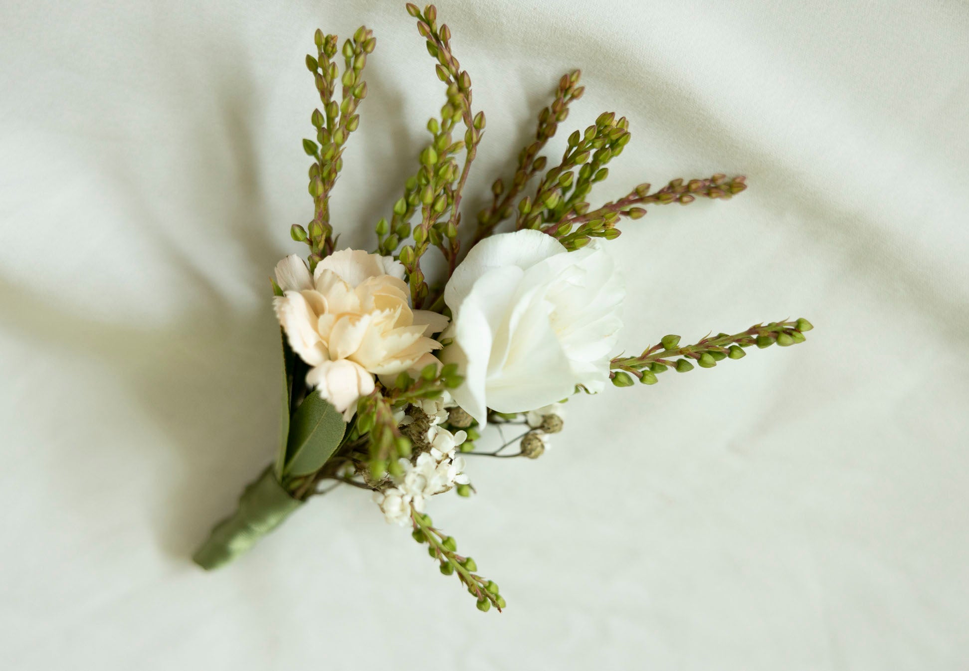 Boutonnières in Sissinghurst White