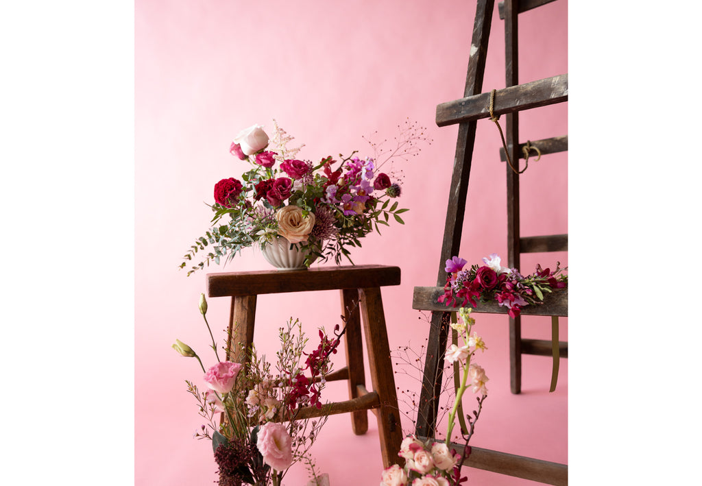 Low Table Centrepiece in Hampton Court Reds Collection