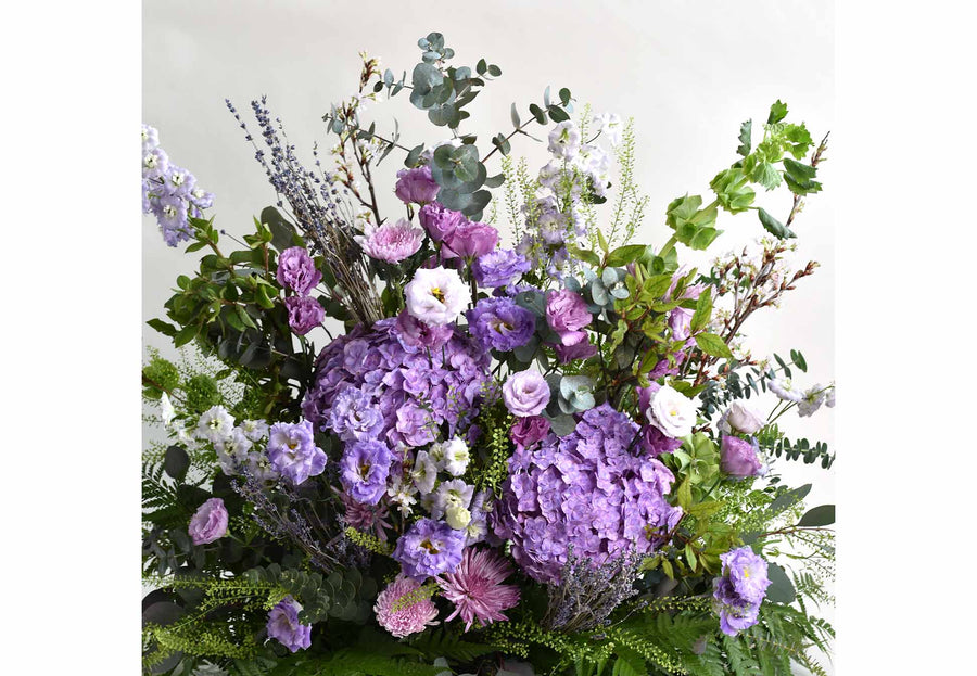Purple Congratulatory Floral Stand