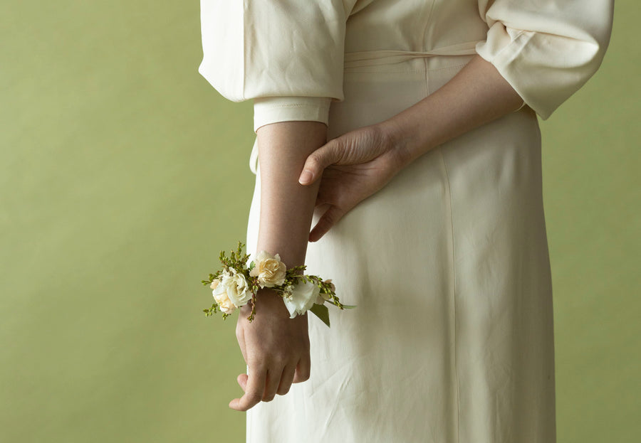 A Lady with Wrist Corsages Sissinghurst White