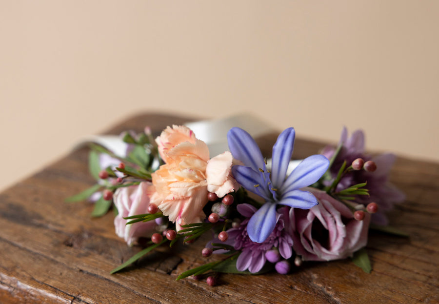 Wrist Corsages in Great Dixter Pastels