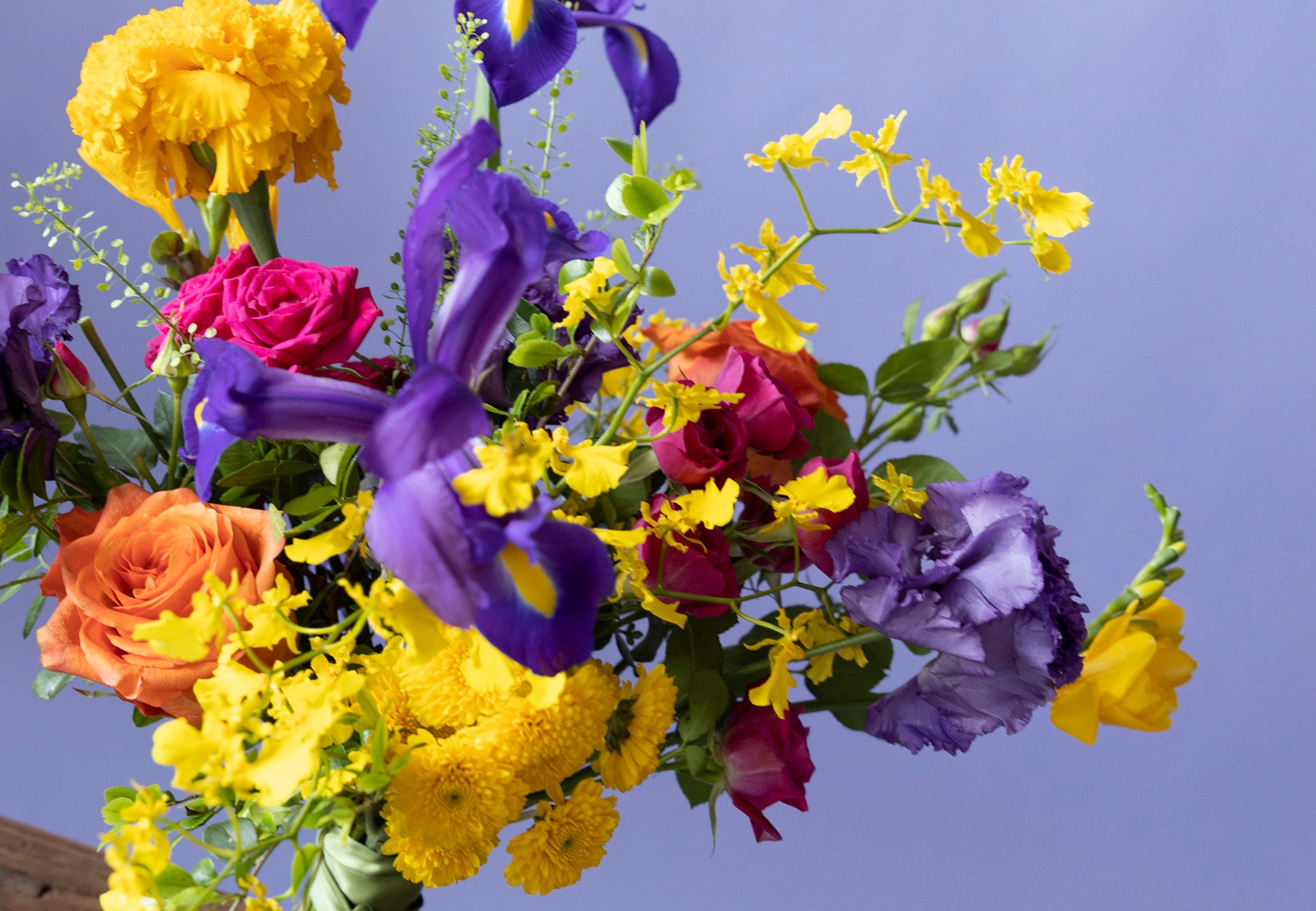 Close-up of Bridal Bouquet in Hidcote Brights