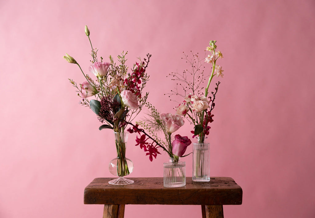 Set of Bud Vases in Hampton Court Reds