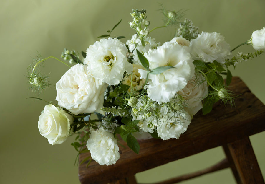 Low Table Centrepiece in Sissinghurst White Singapore